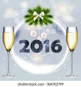 Abstract Beauty Christmas and New Year Background. Vector Illustration. EPS10