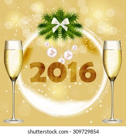 Abstract Beauty Christmas and New Year Background. Vector Illustration. EPS10