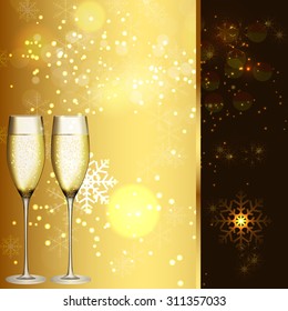 Abstract Beauty Christmas and New Year Background. Vector Illustration. EPS10