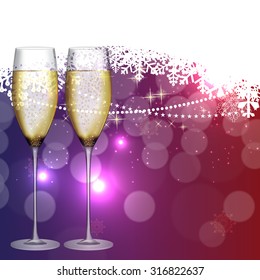 Abstract Beauty Christmas and New Year Background. Vector Illustration. EPS10
