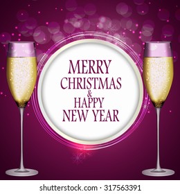 Abstract Beauty Christmas and New Year Background. Vector Illustration. EPS10