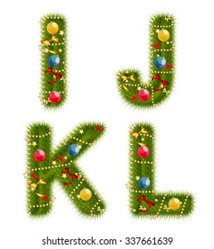 Abstract beauty Christmas and New Year Abc. Vector  Illustration EPS10
