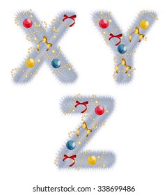 Abstract beauty Christmas and New Year Abc. Vector  Illustration EPS10
