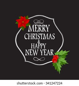 Abstract Beauty Christmas and New Year Background. Vector Illustration. EPS10