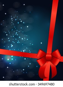 Abstract Beauty Christmas and New Year Background with Snow and Snowflakes. Vector Illustration EPS10