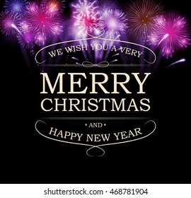 Abstract Beauty Christmas and New Year background. Vector illustration