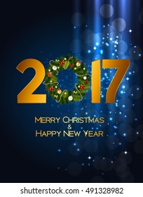 Abstract Beauty Christmas and New Year Background. Vector Illustration. EPS10