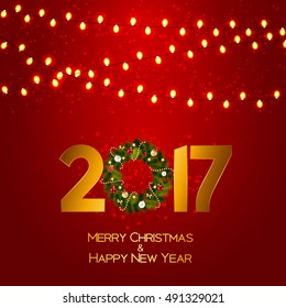 Abstract Beauty Christmas and New Year Background. Vector Illustration. EPS10