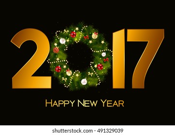 Abstract Beauty Christmas and New Year Background. Vector Illustration. EPS10