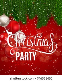 Abstract Beauty Christmas and New Year Party Background. Vector Illustration. EPS10
