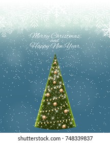 Abstract Beauty Christmas and New Year Background. Vector Illustration. EPS10
