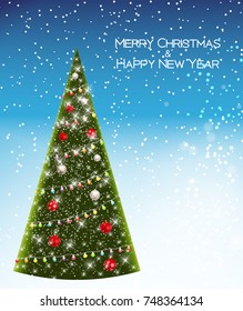 Abstract Beauty Christmas and New Year Background. Vector Illustration. EPS10
