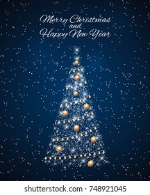 Abstract Beauty Christmas and New Year Background. Vector Illustration. EPS10
