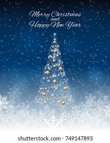 Abstract Beauty Christmas and New Year Background. Vector Illustration. EPS10