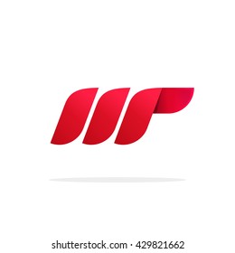 Abstract beauty creative vector logo isolated on white, elegant letter r gradient red color symbol, logotype brand design, three element,