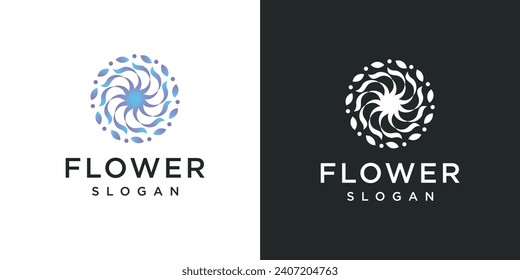 Abstract beauty flower logo design