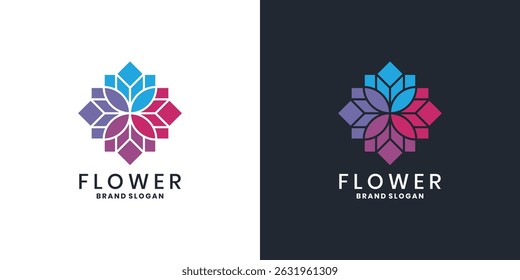 Abstract beauty flower logo design