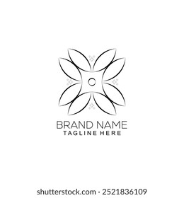 abstract beauty flower vector icon background illustration  logo design.
