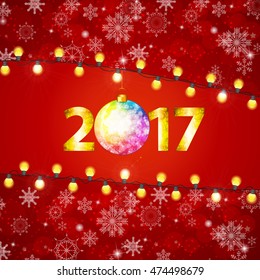 Abstract Beauty Merry Christmas and New Year Background. Vector illustration EPS10