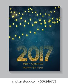 Abstract Beauty Merry Christmas and New Year Party Background with Masquerade Carnival Mask. Vector illustration EPS10