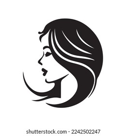 Abstract Beauty Portrait design templates vector illustration. Vector logo design for beauty salon or hair salon or cosmetic design
