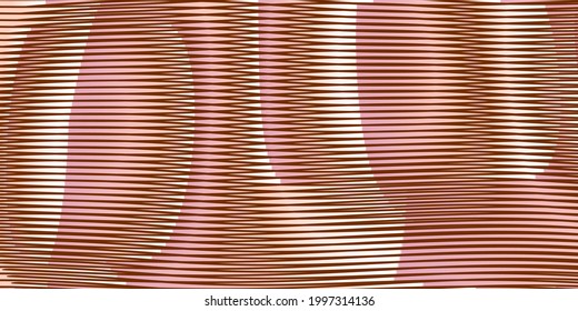 Abstract beauty texture with striped rounded shapes in boho style halftones and moir effect. Colored background saver for interior wall decor, mobile apps, business card, wallpaper, image of blog.