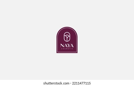 abstract Beauty vector logo design with hand and leaves