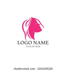 abstract beauty woman icon vector illustration template design