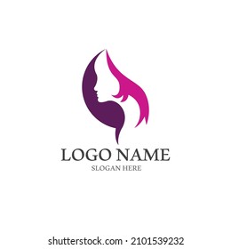 abstract beauty woman icon vector illustration template design