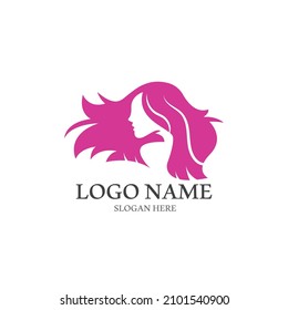 abstract beauty woman icon vector illustration template design