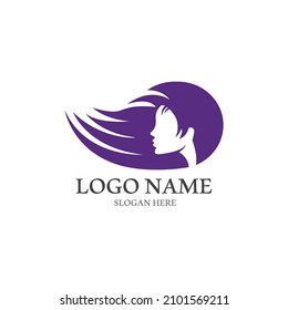 abstract beauty woman icon vector illustration template design