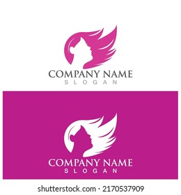abstract beauty woman icon vector illustration template design