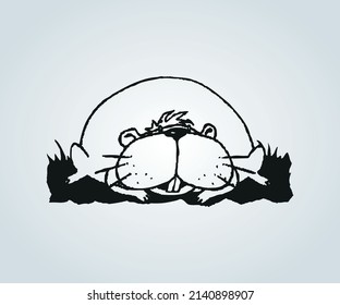 Abstract beaver with shading techniques for illustration