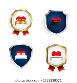 Abstract Bed Love Badge and Label Collection, can be used for business designs, presentation designs or any suitable designs.
