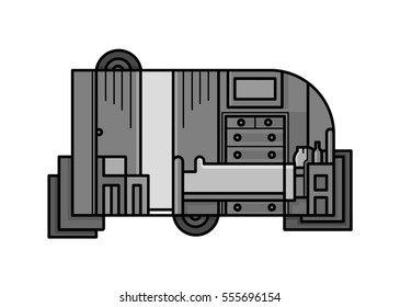 Abstract Bedroom Vector Illustration