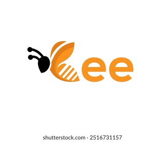 abstract bee with B font initial logo design template illustration
