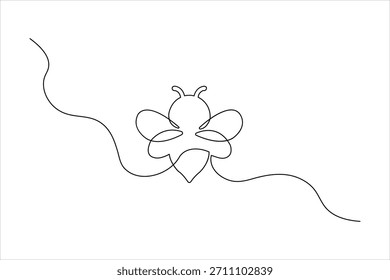 Línea única artística Abstractas del diseño de la abeja