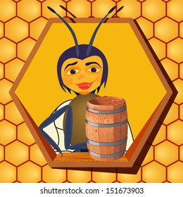 Abstract bee, EPS8 - vector graphics.