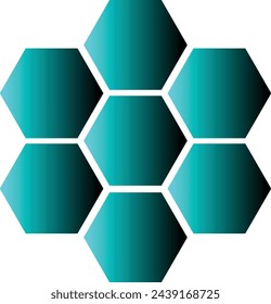 abstract bee hive hexagon and space deep sky blue colour 