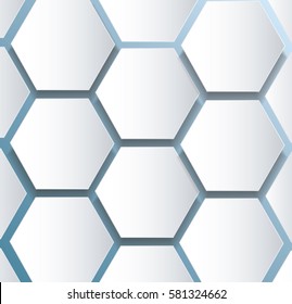 Abstract Bee Hive Hexagon And Space Background