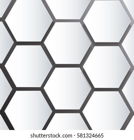 abstract bee hive hexagon and space background