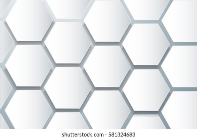 Abstract Bee Hive Hexagon And Space Background