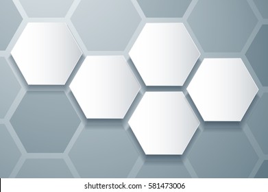 abstract bee hive hexagon and space background