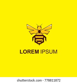 Abstract bee and honey logo symbols. Vector illustration