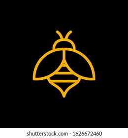 

abstract Bee icon  Logo design vector template linear geometric 