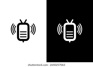 Abstract Bee Icon Representing Wireless Signal