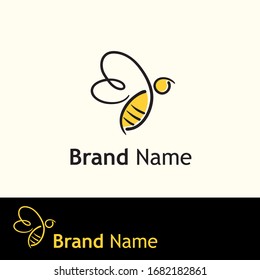 abstract bee logo concept vector illustration