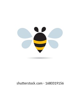 abstract bee logo design concept