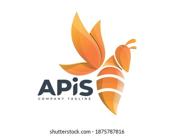 Abstract bee logo icon design vector