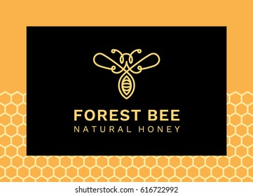Abstract bee - logo, icon, illustration